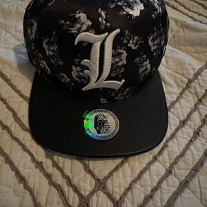 BLVD Black and White Floral Hat